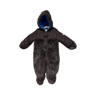 Rothchild Brown Teddy Bear Zip Closure Bunting Snowsuit Baby Infant Size0/6 Mont